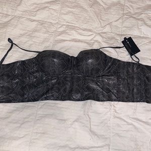 Size XL Fashion Nova faux leather snakeskin bustier